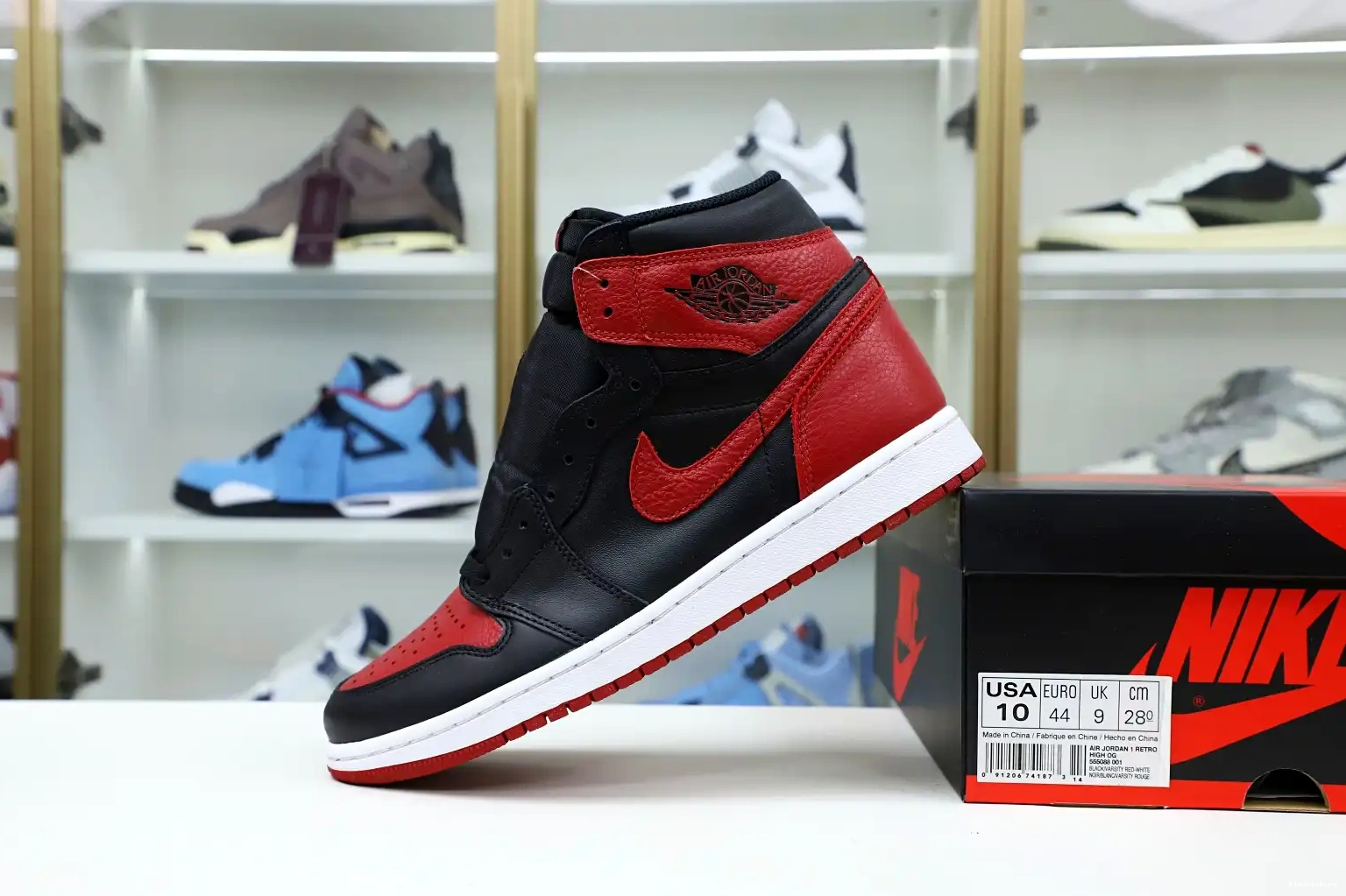 RETRO JORDAN AIR 'BRED' Kimikick OG 1 HIGH 0403